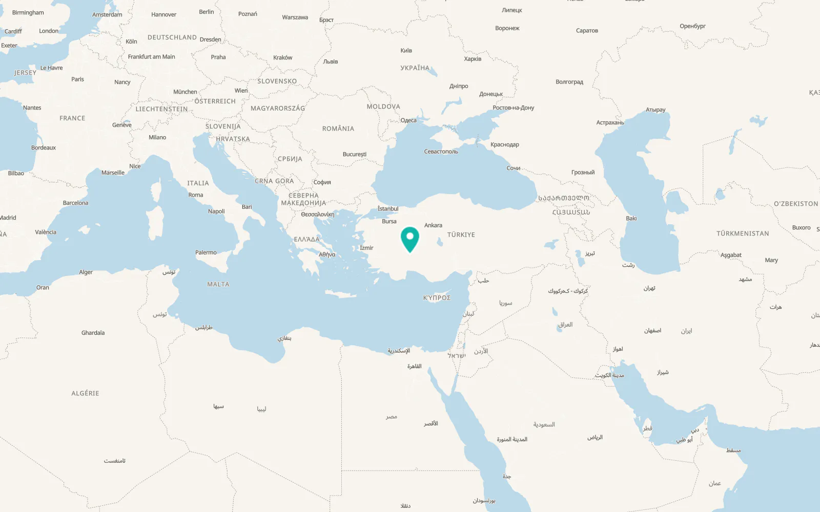 Map of Eğirdir