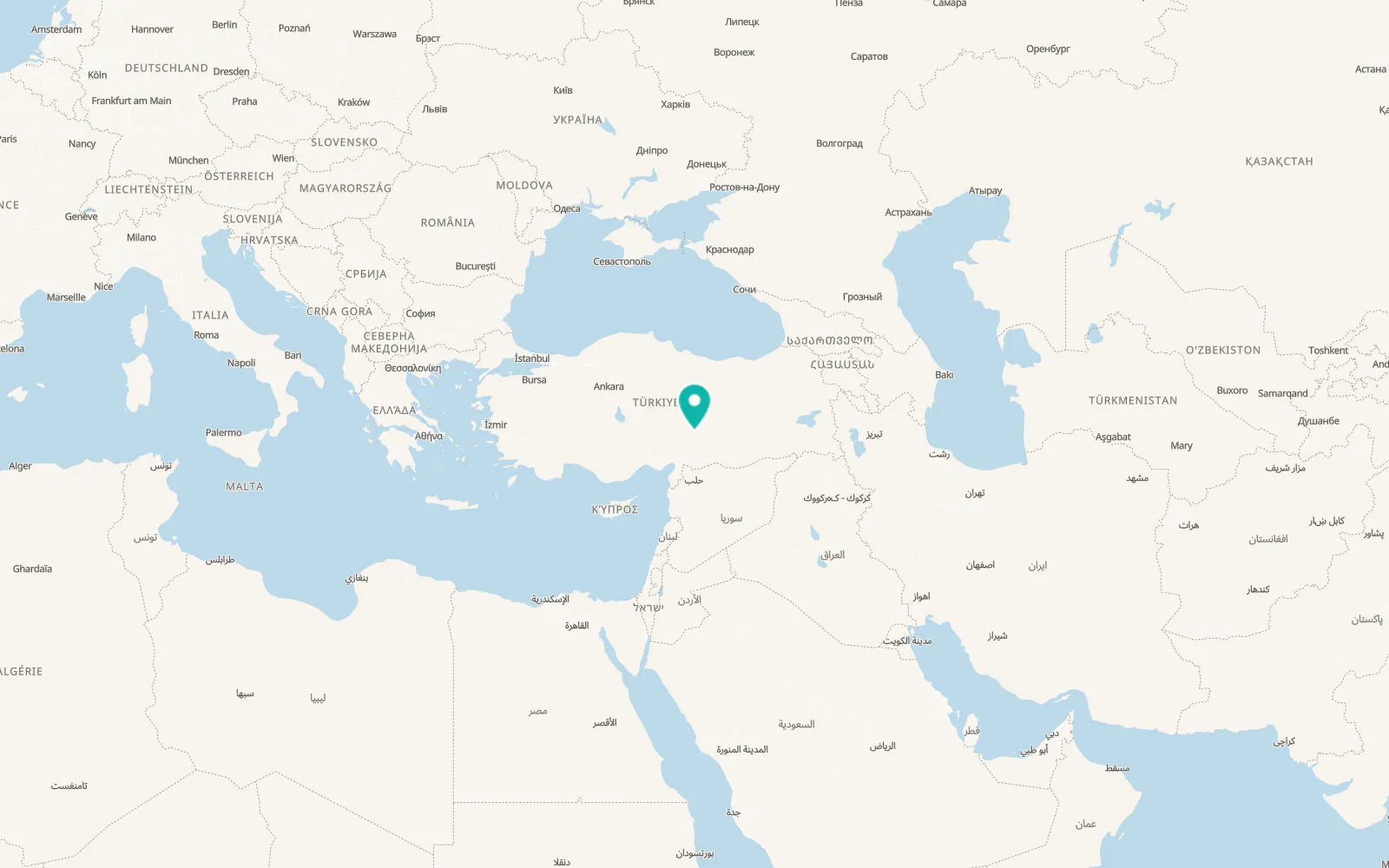 Map of Ekinözü