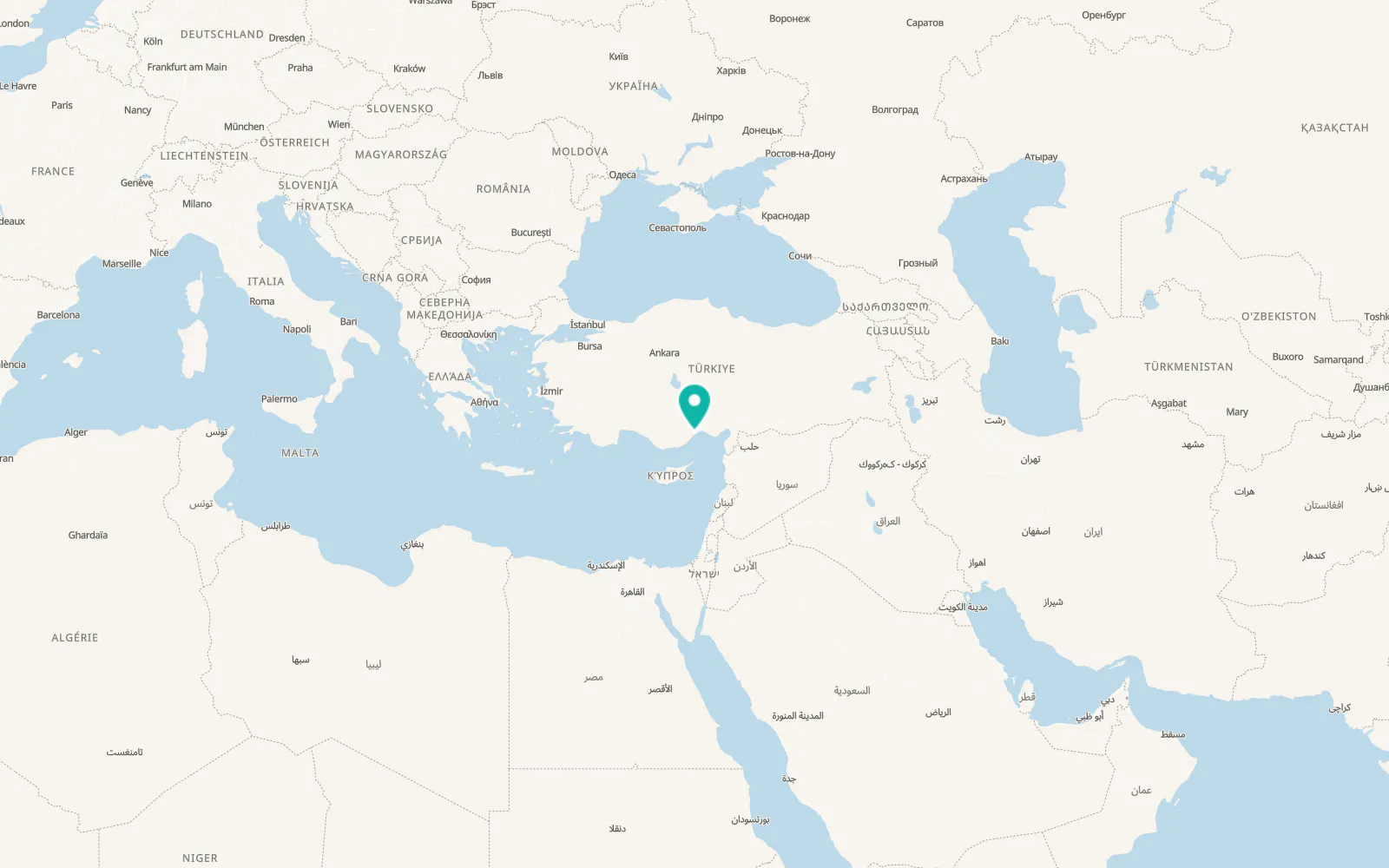 Map of Elvanlı