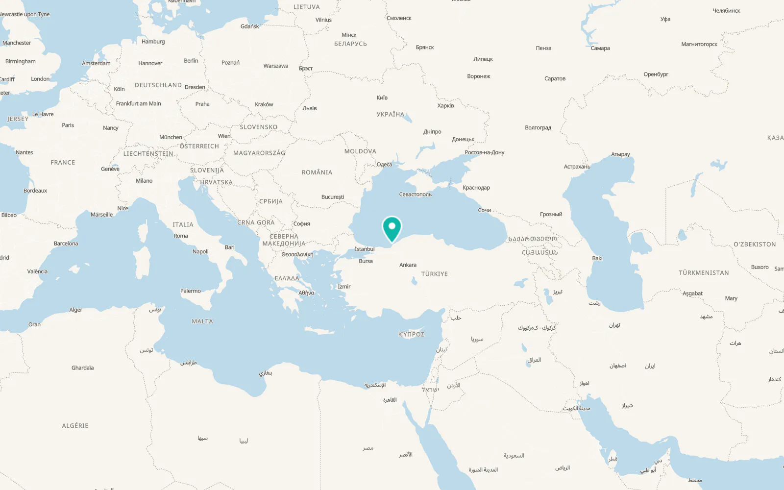 Map of Ereğli