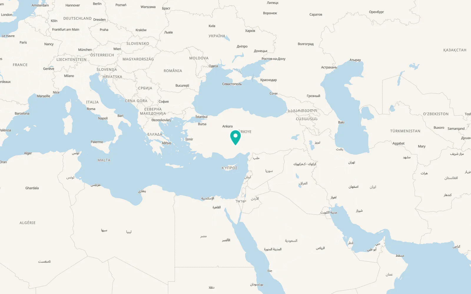 Map of Ereğli