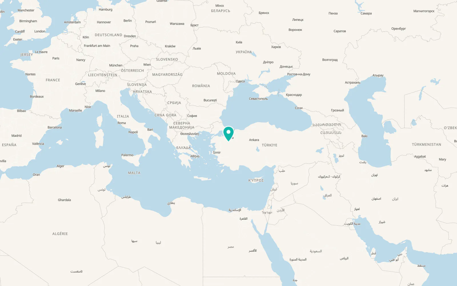 Map of Gökçedağ