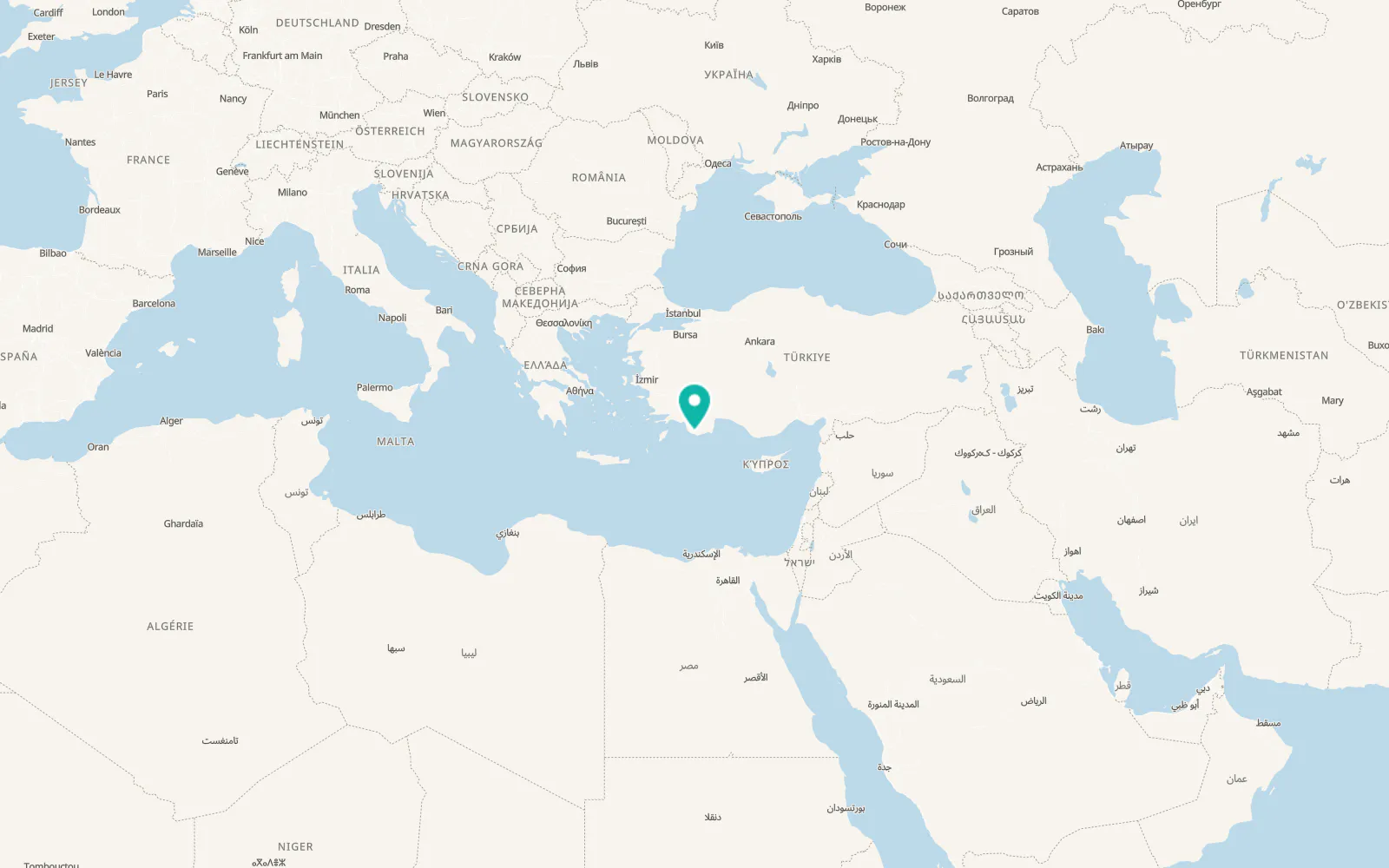 Map of Gökçeören