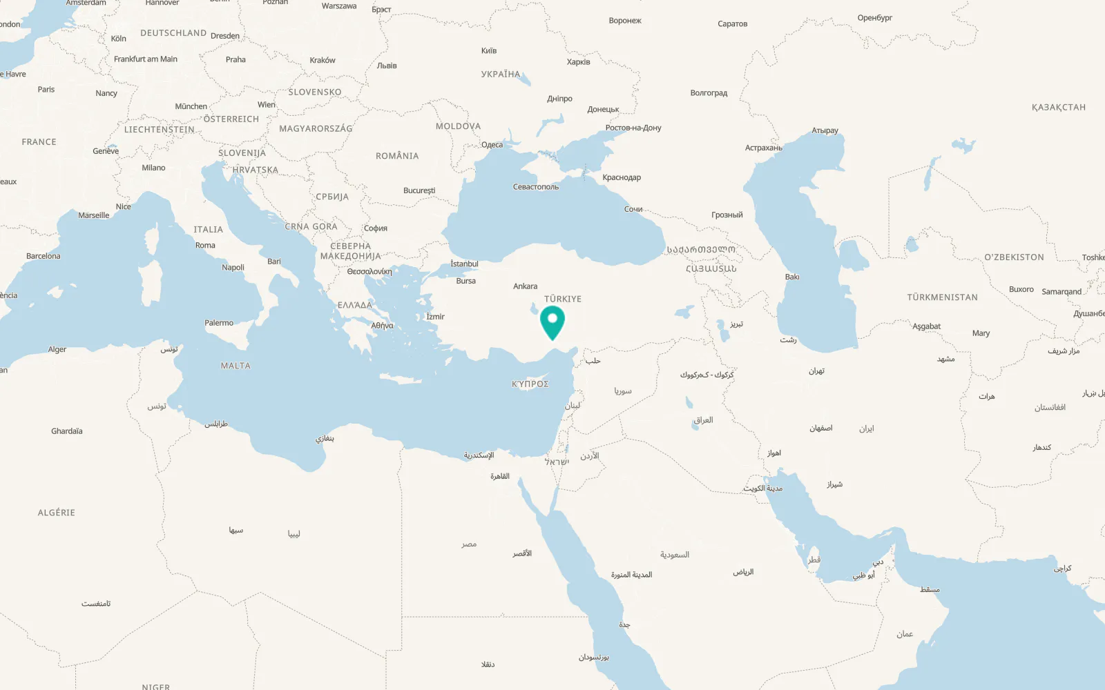 Map of Gözne