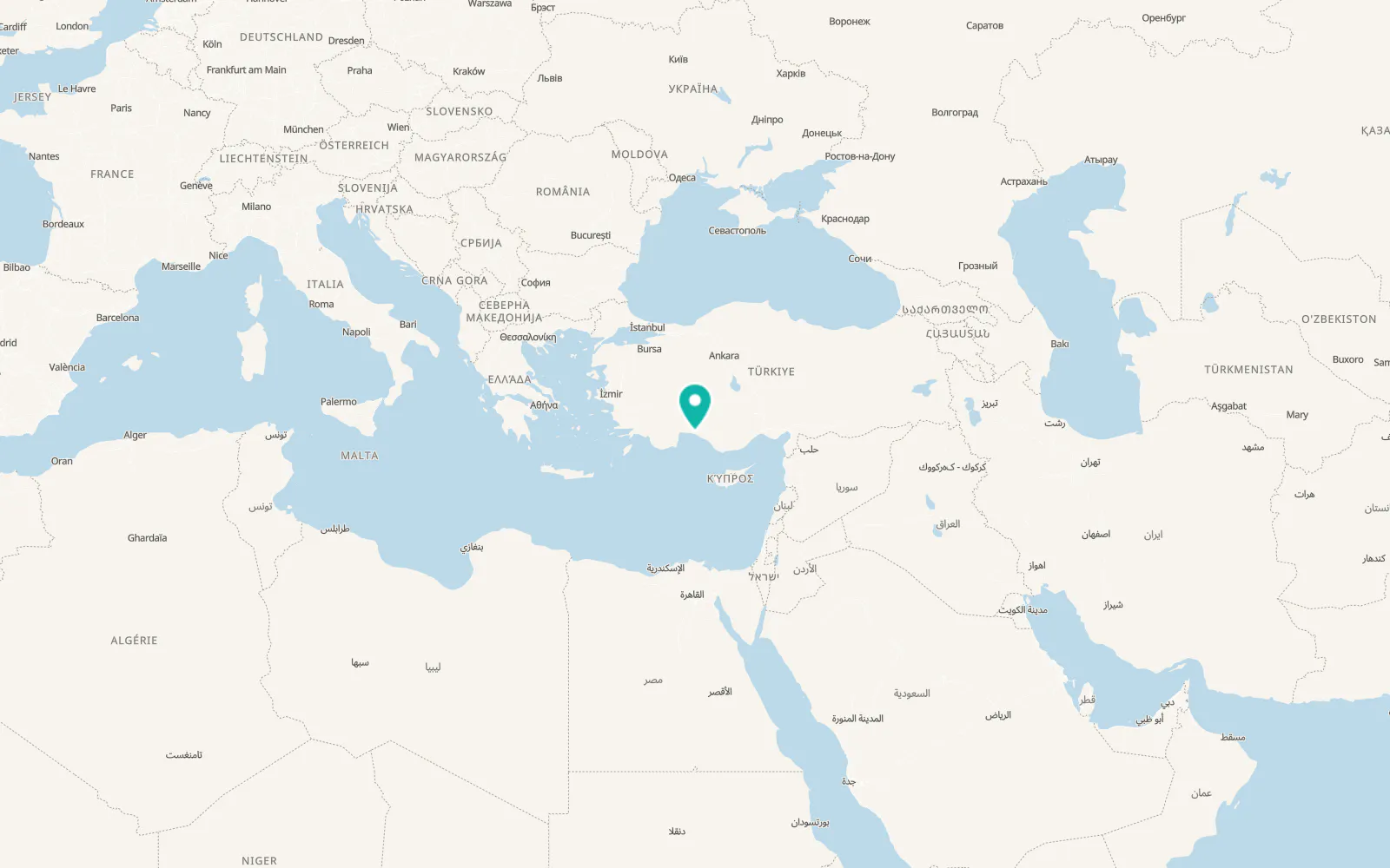 Map of Gültepe