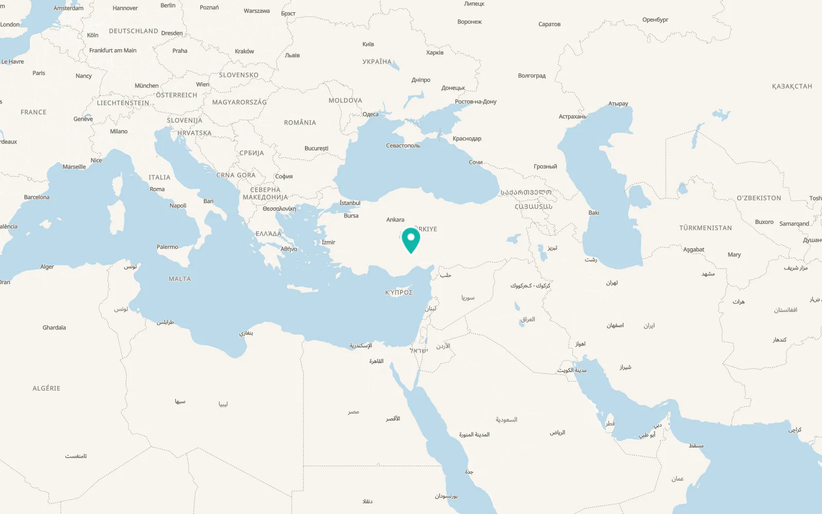 Map of Halkapınar