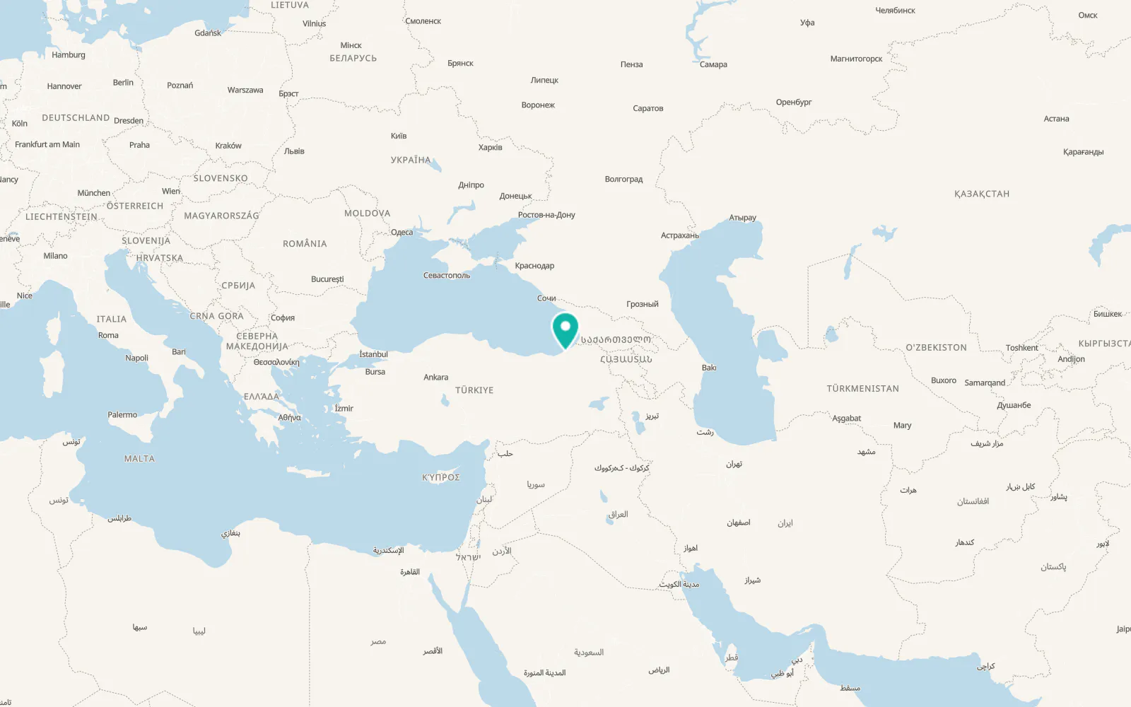 Map of Hemşin