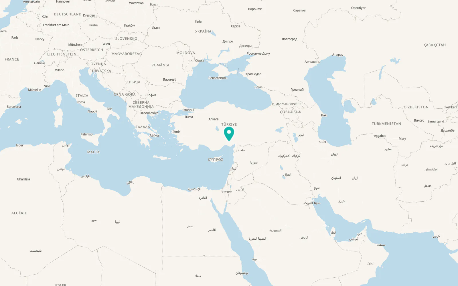 Map of Kabasakal