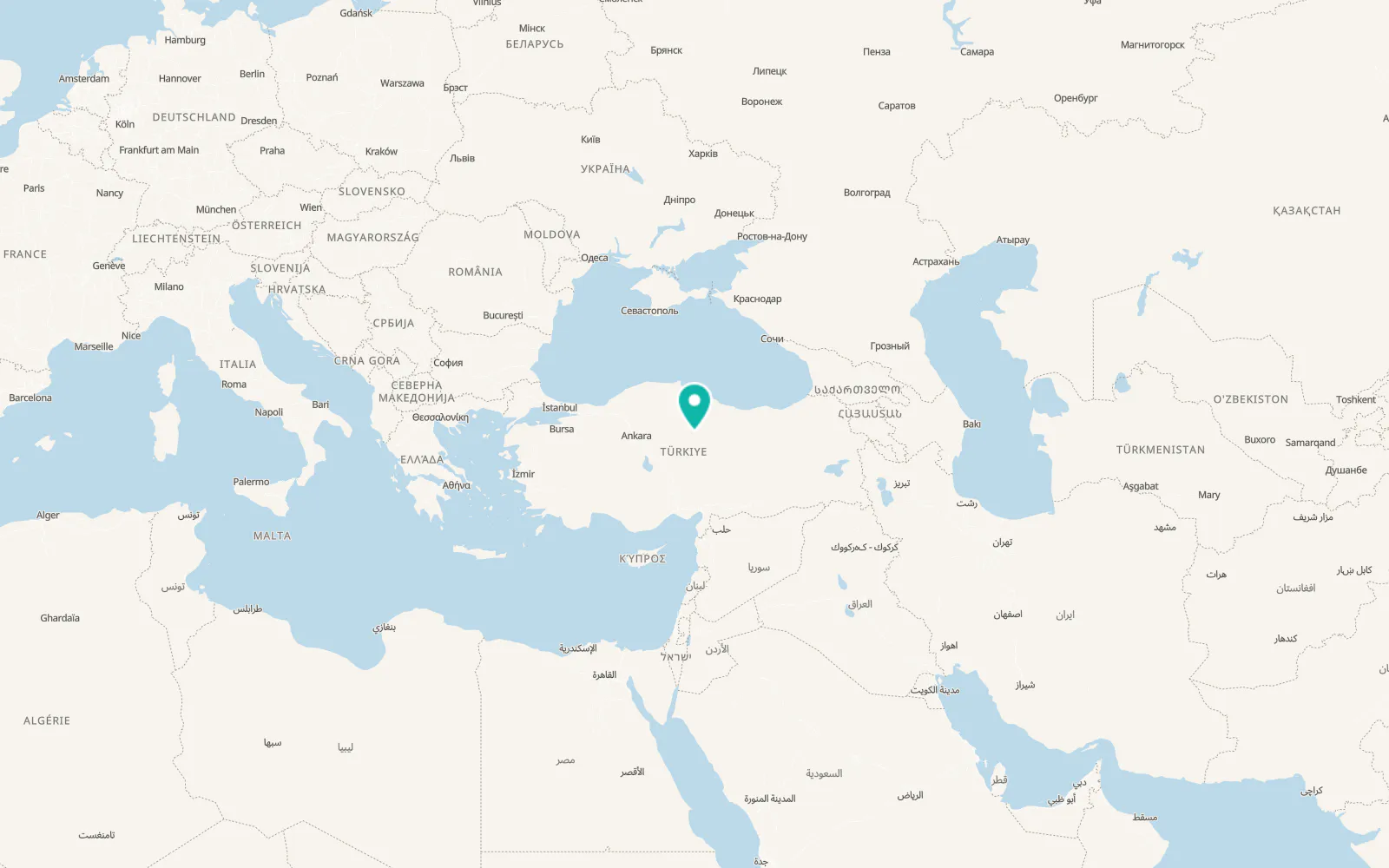 Map of Kadışehri