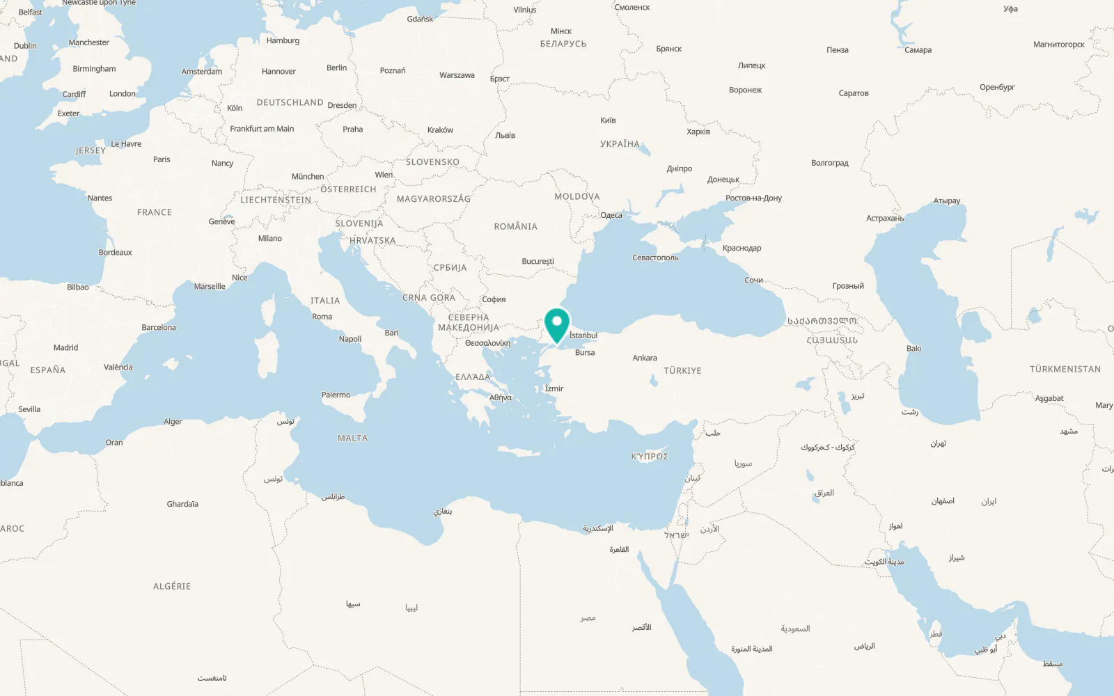 Map of Karabiga
