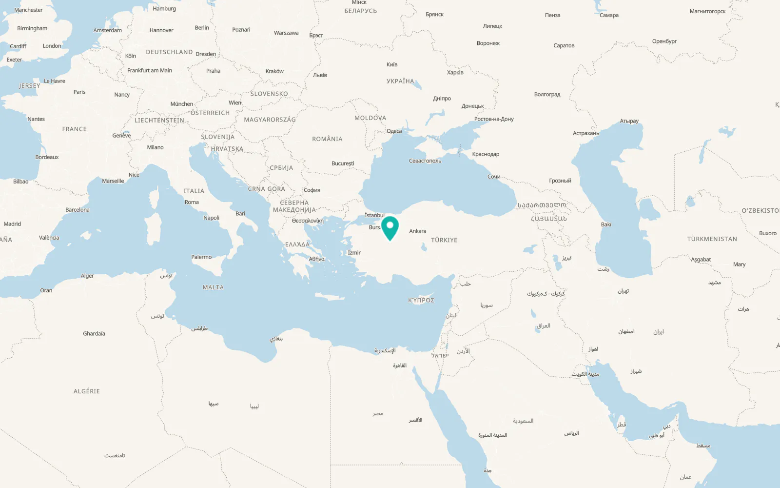 Map of Karacaahmet