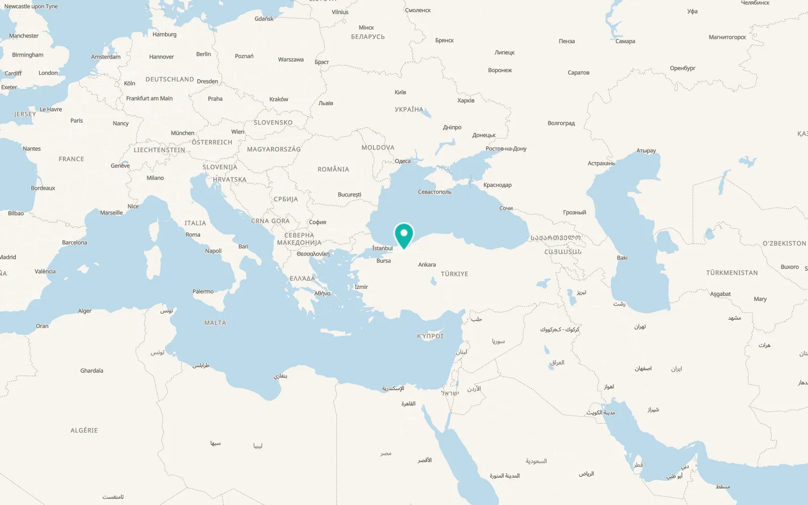 Map of Karadere
