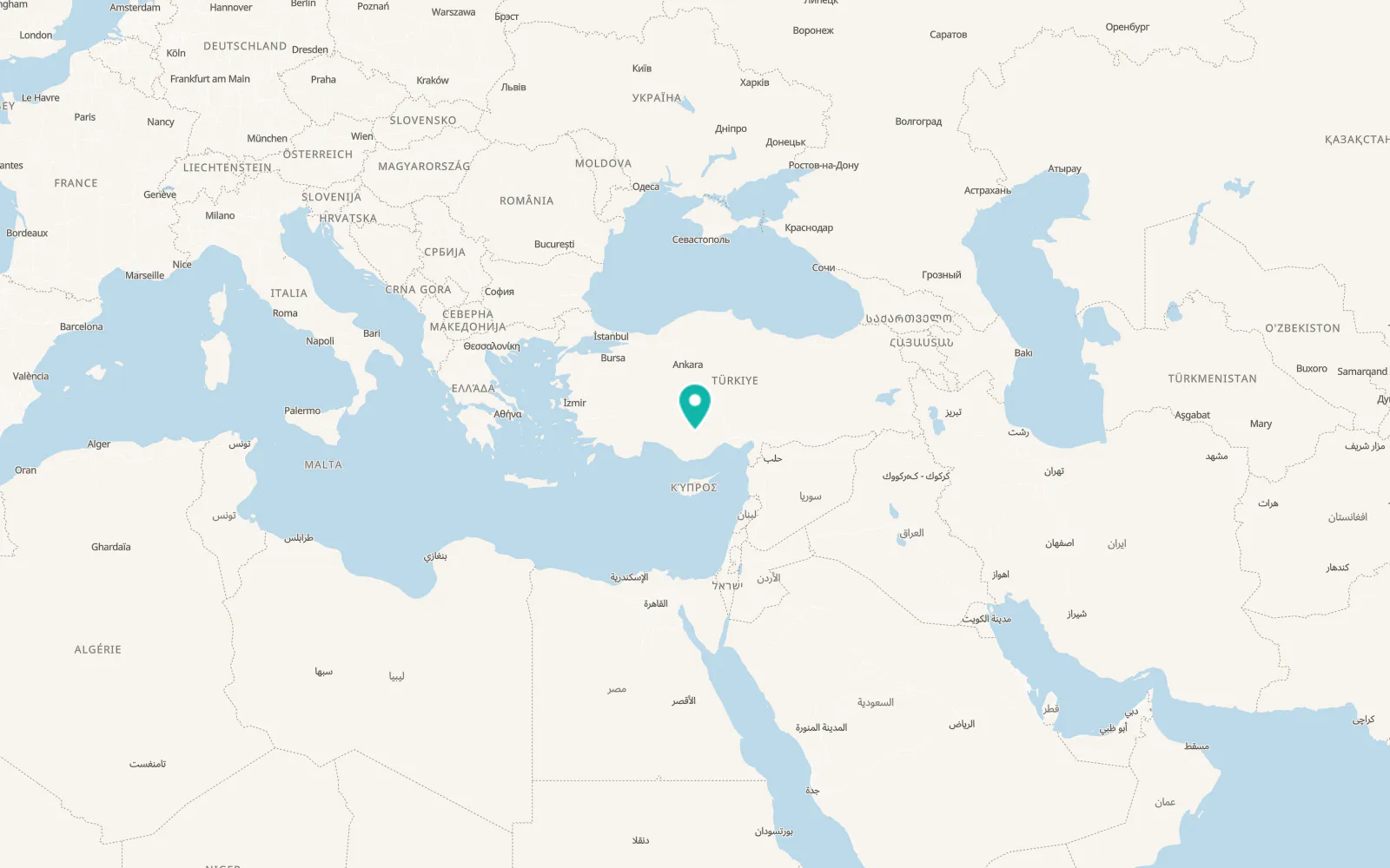 Map of Karaman