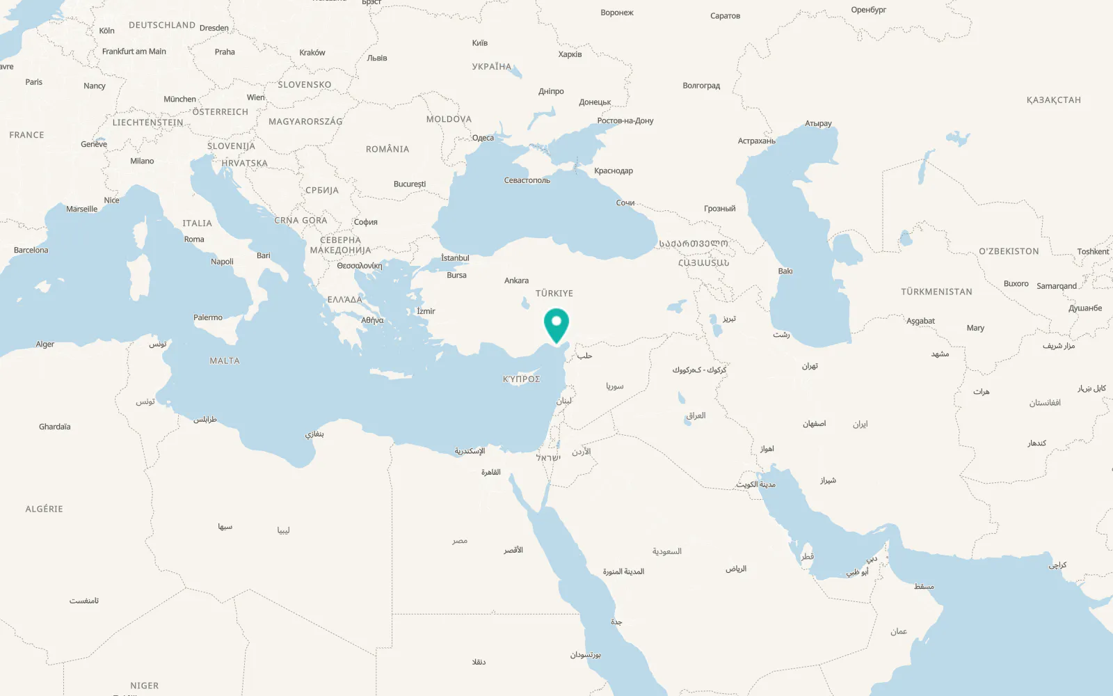 Map of Karataş
