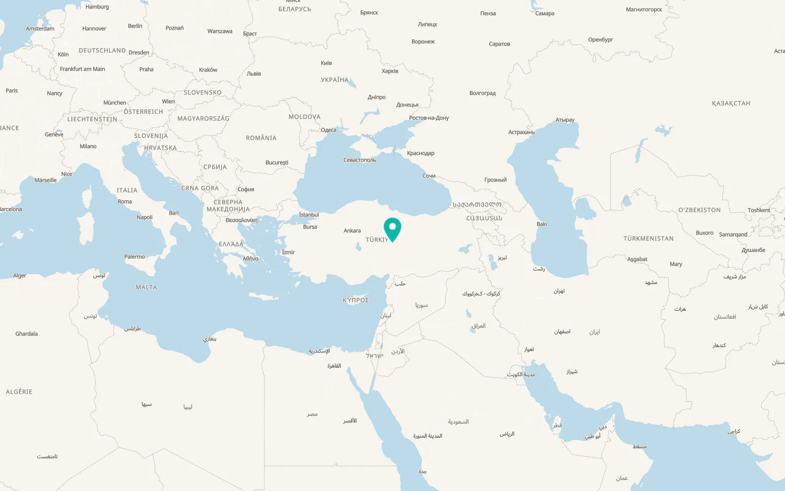 Map of Kaynar