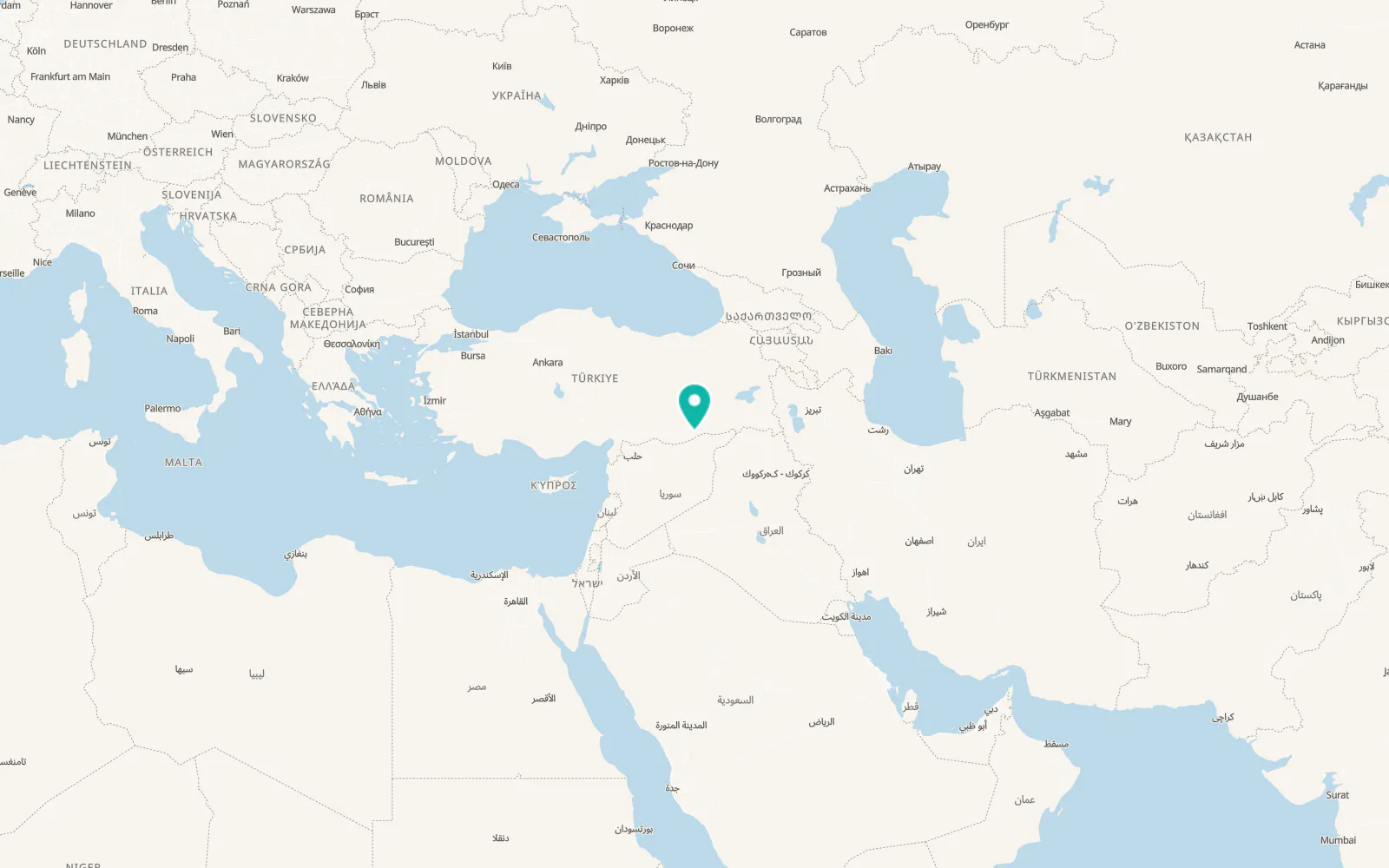 Map of Kaynarca