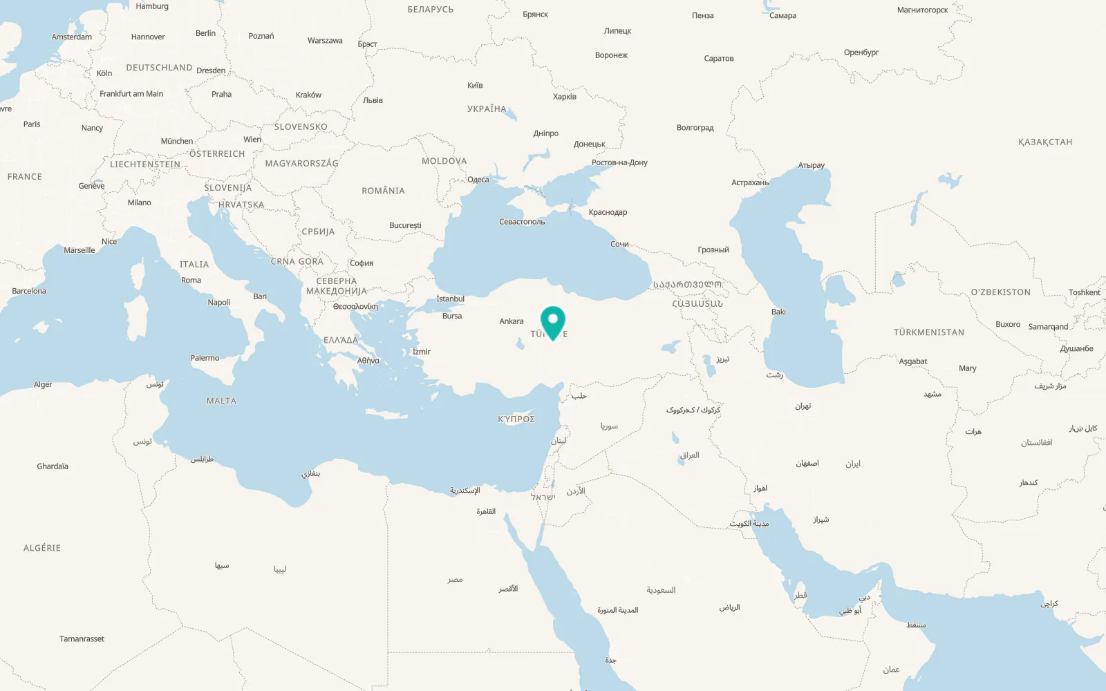 Map of Kayseri