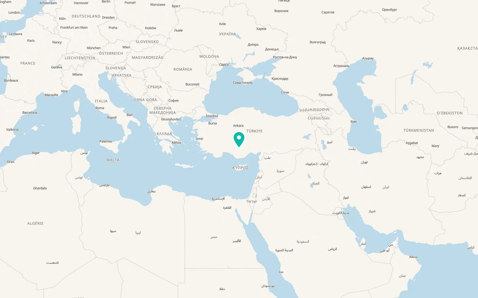 Map of Kazımkarabekir