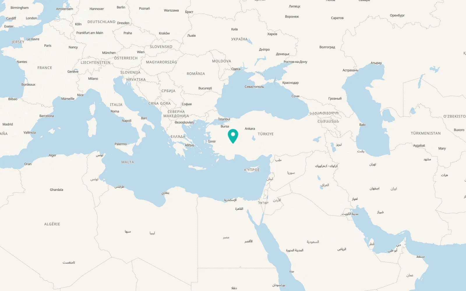 Map of Keçiborlu
