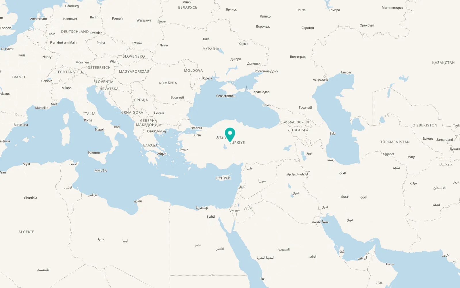 Map of Kırşehir