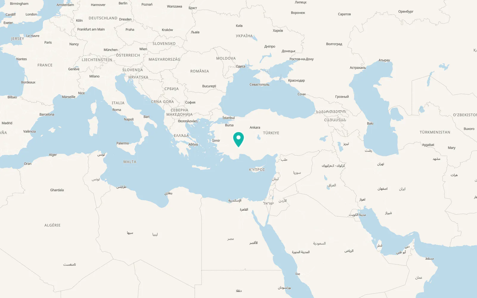 Map of Kuşbaba