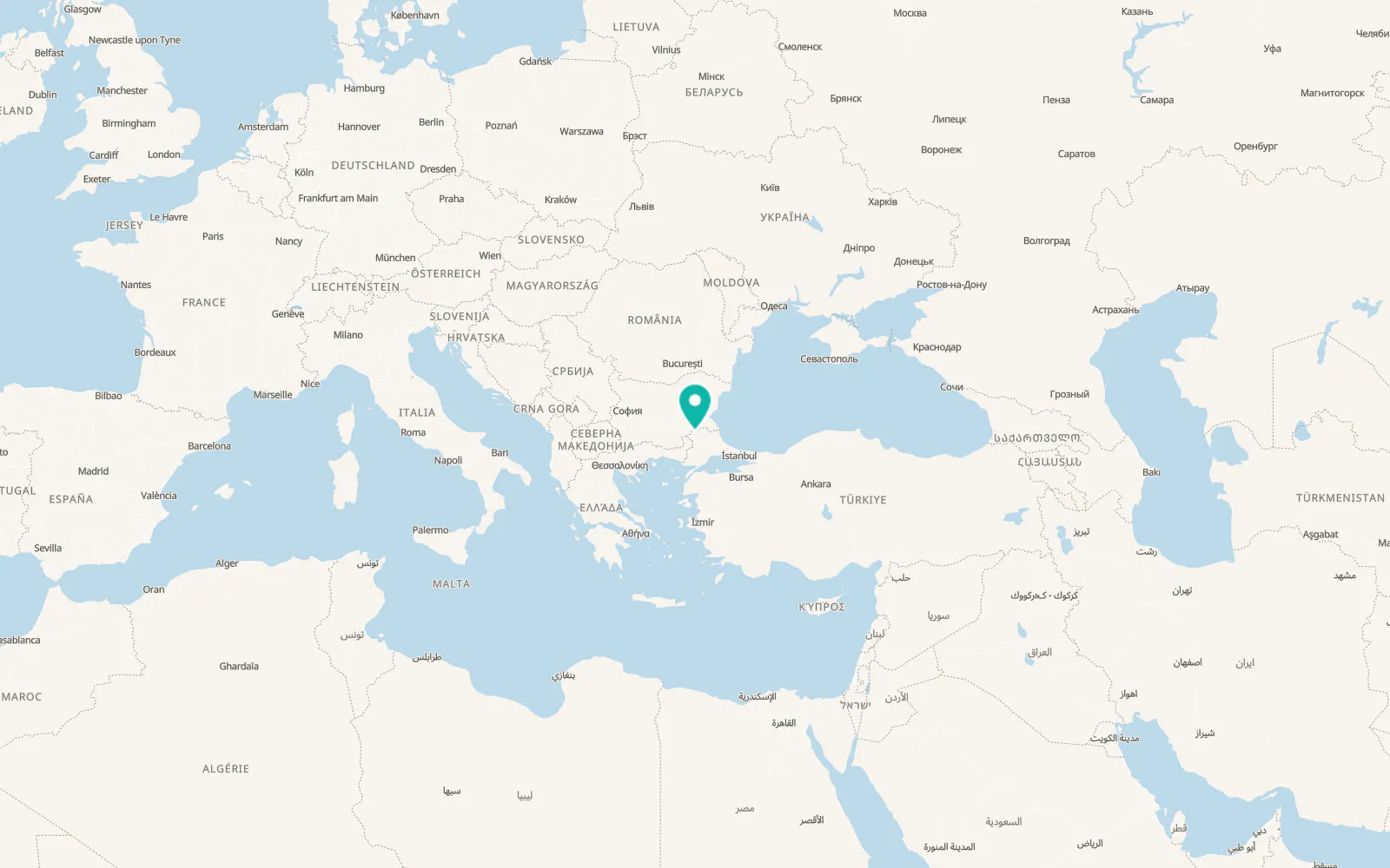 Map of Lâlapaşa