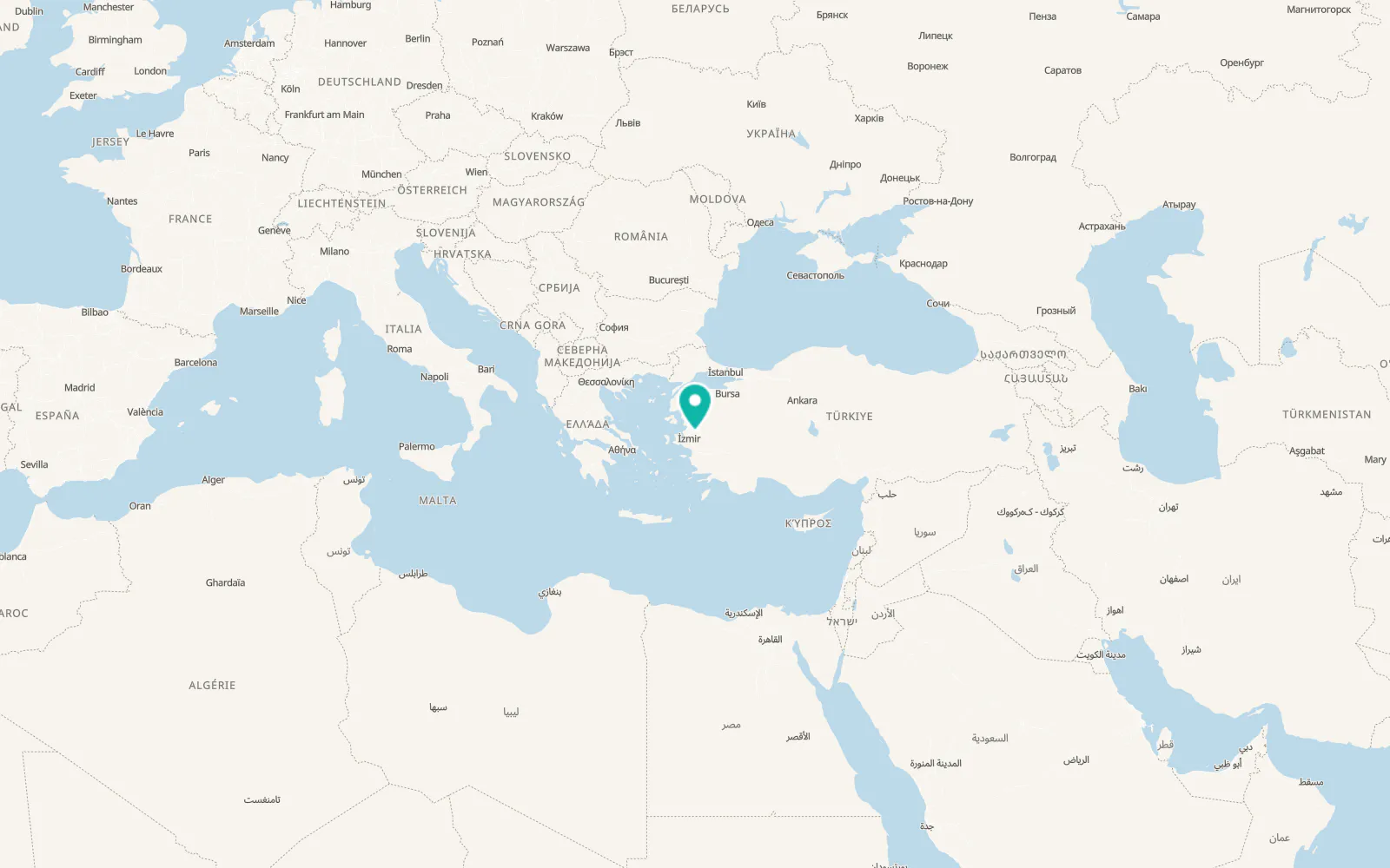 Map of Manisa