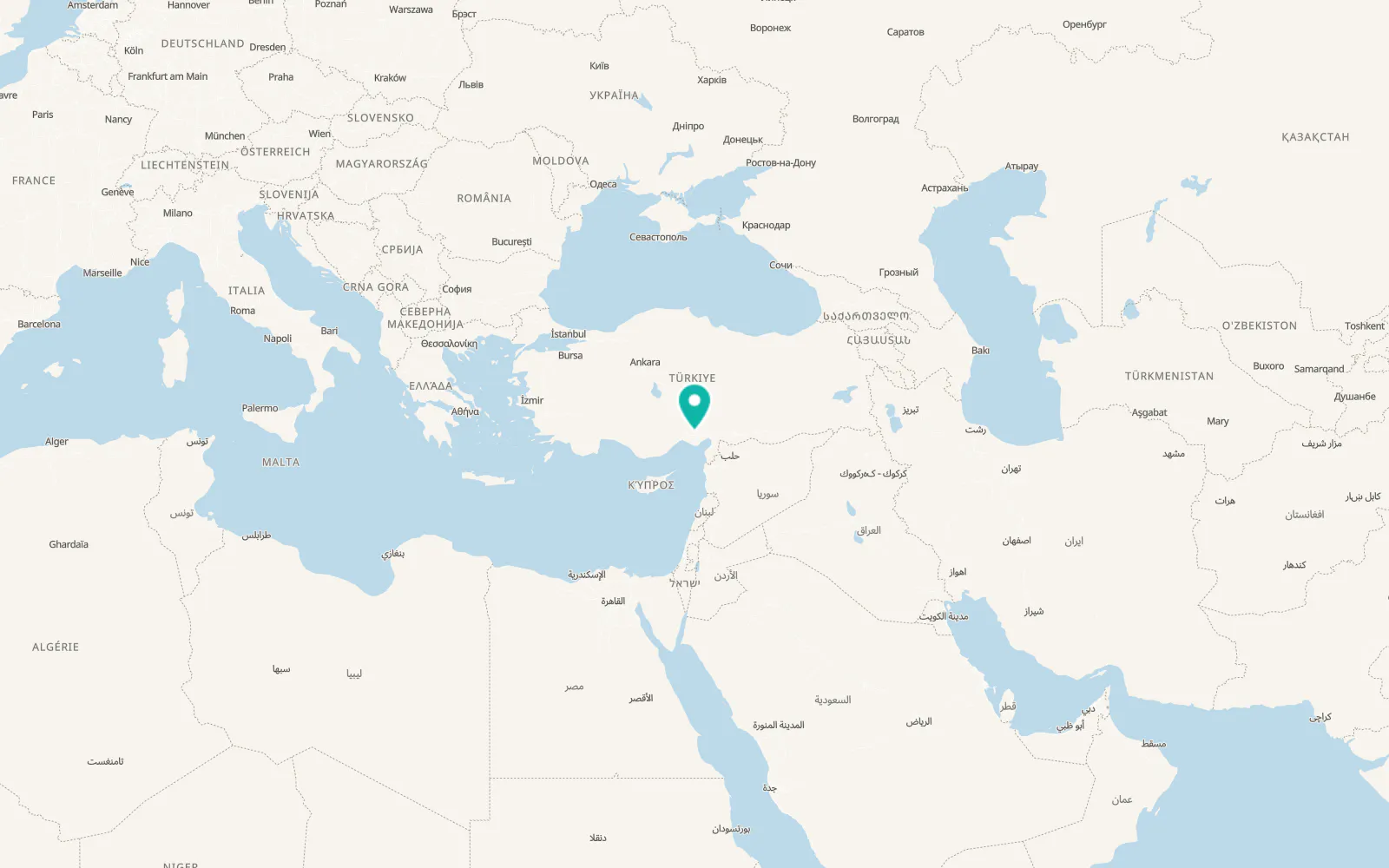 Map of Menekşe