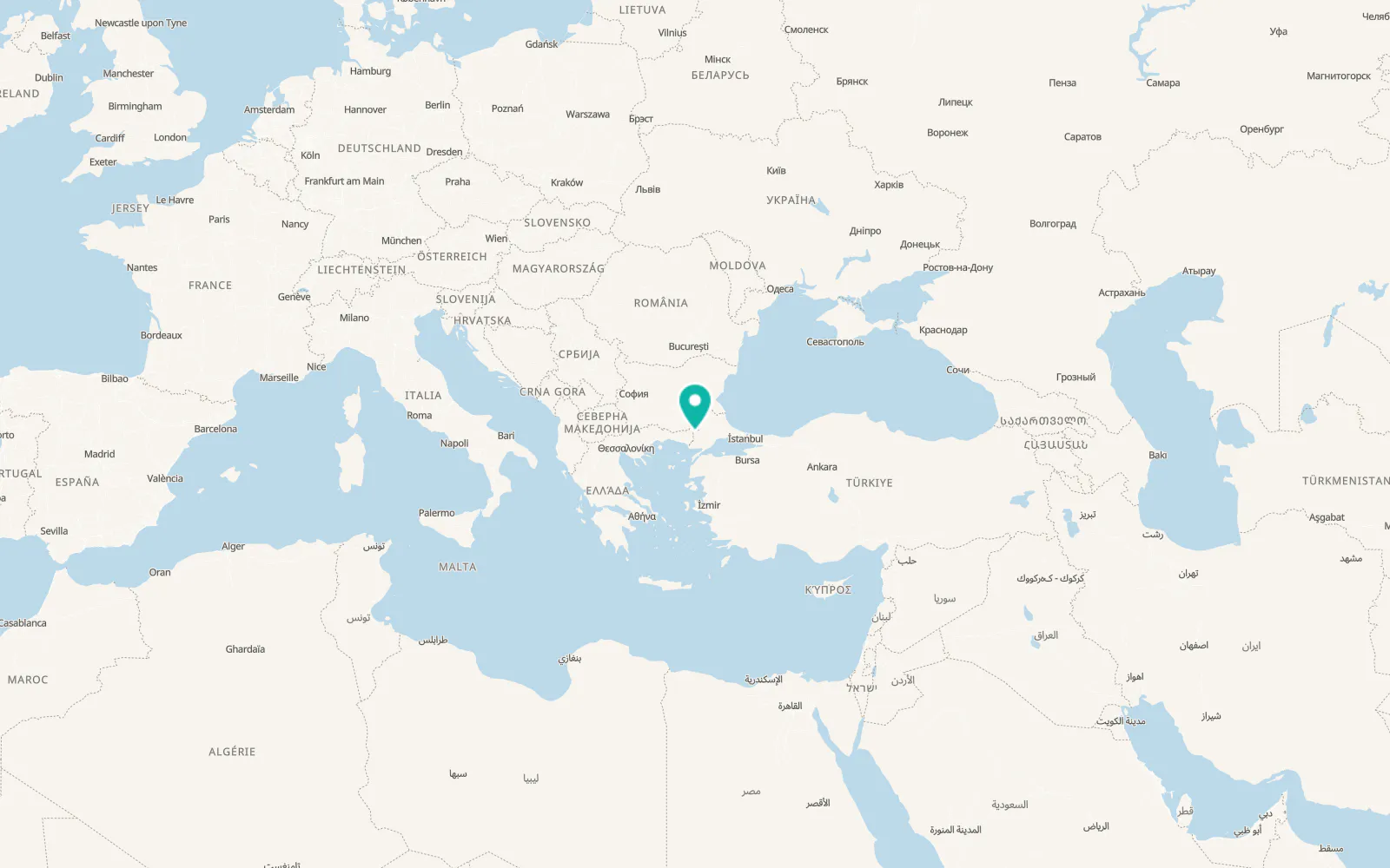 Map of Meriç