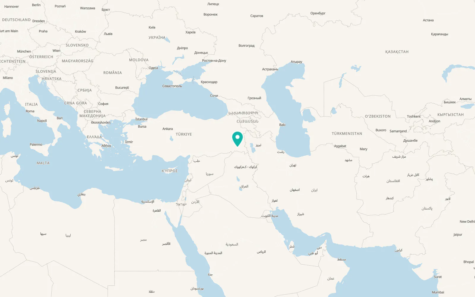 Map of Mezraa