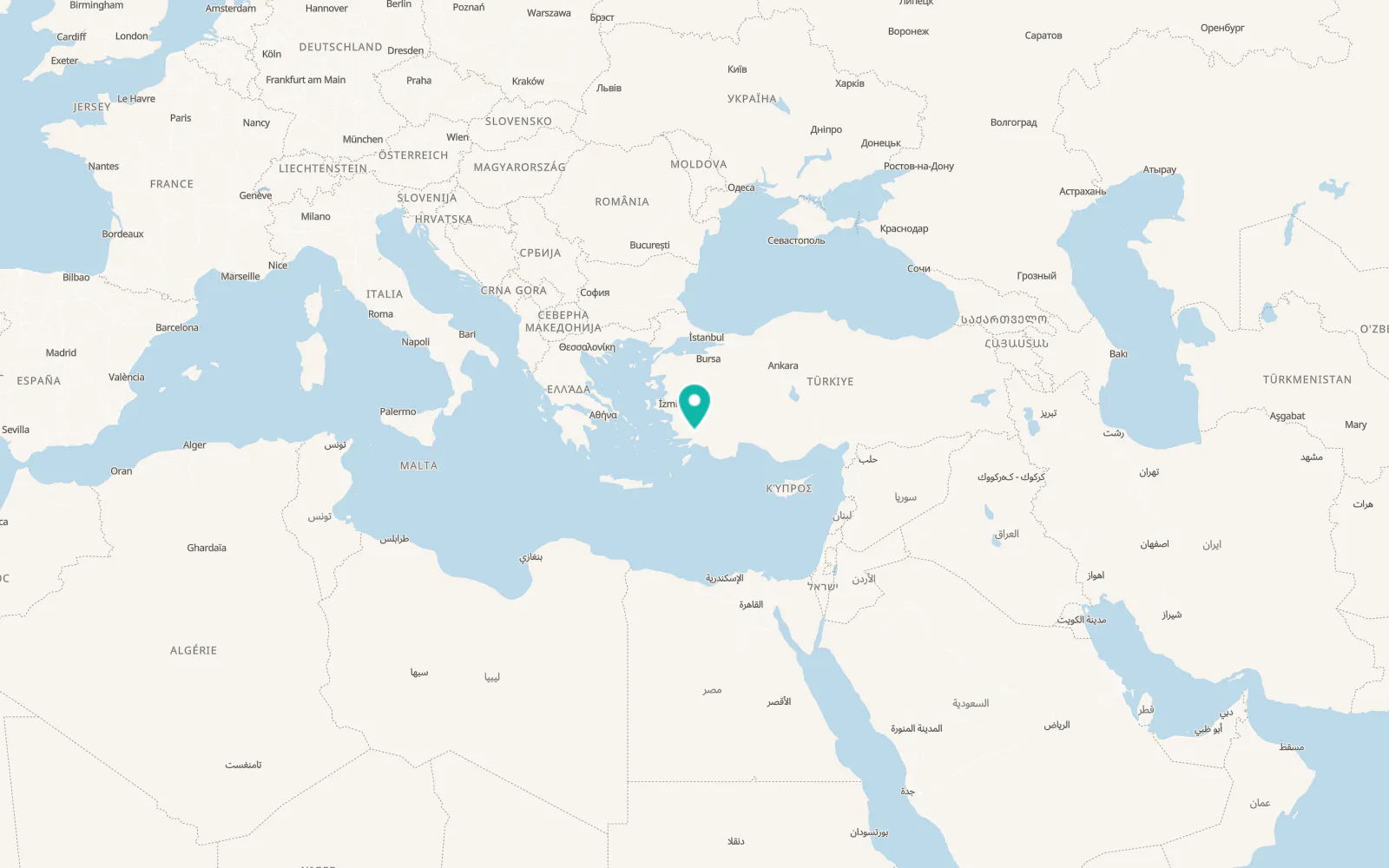 Map of Muğla