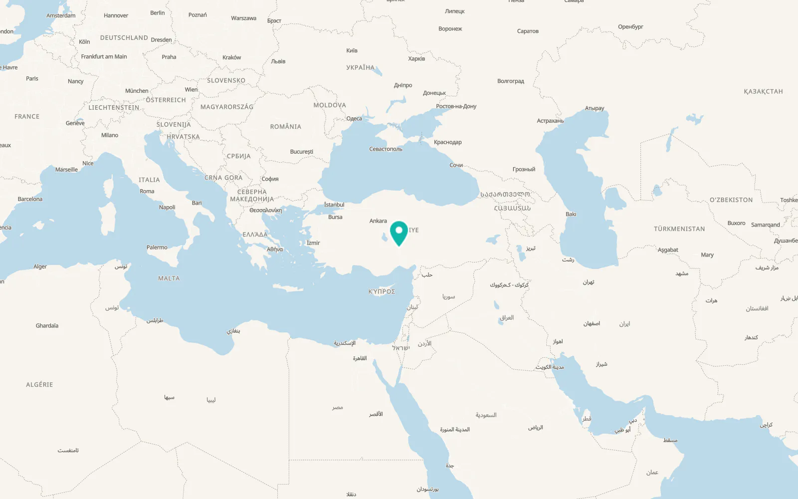 Map of Niğde