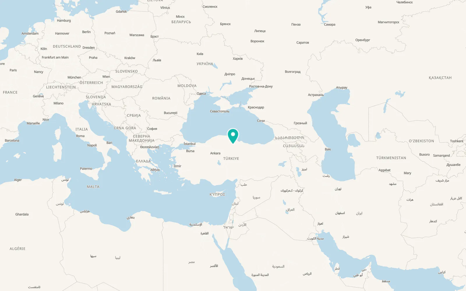Map of Ortaova
