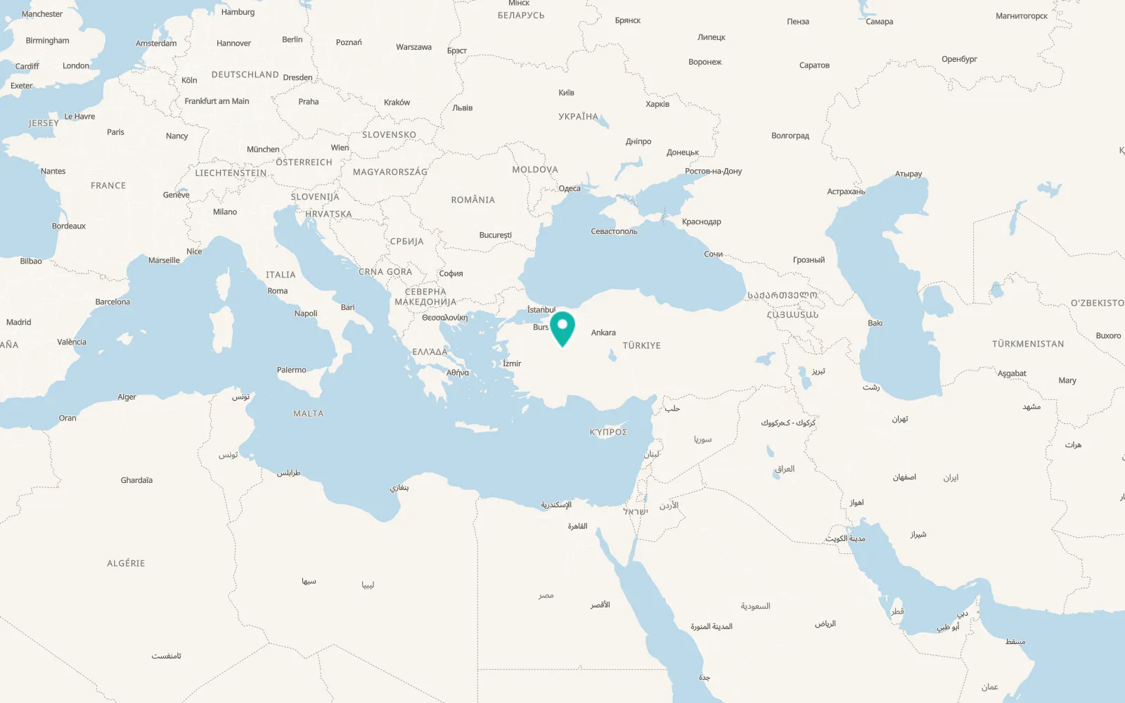 Map of Osmanköy