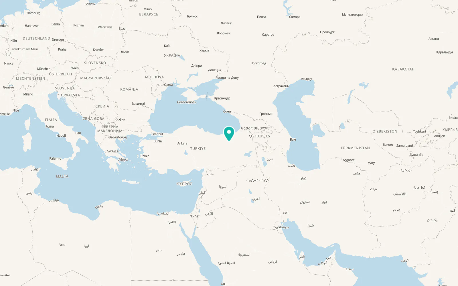Map of Otlukbeli
