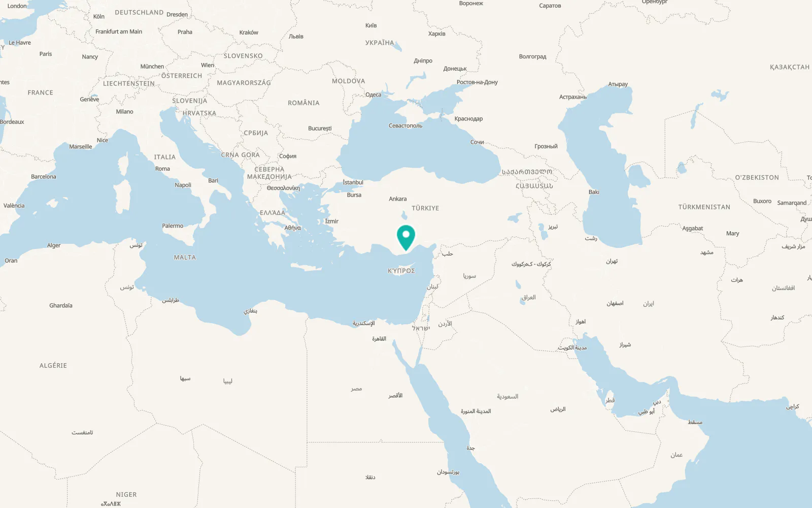 Map of Ovacık