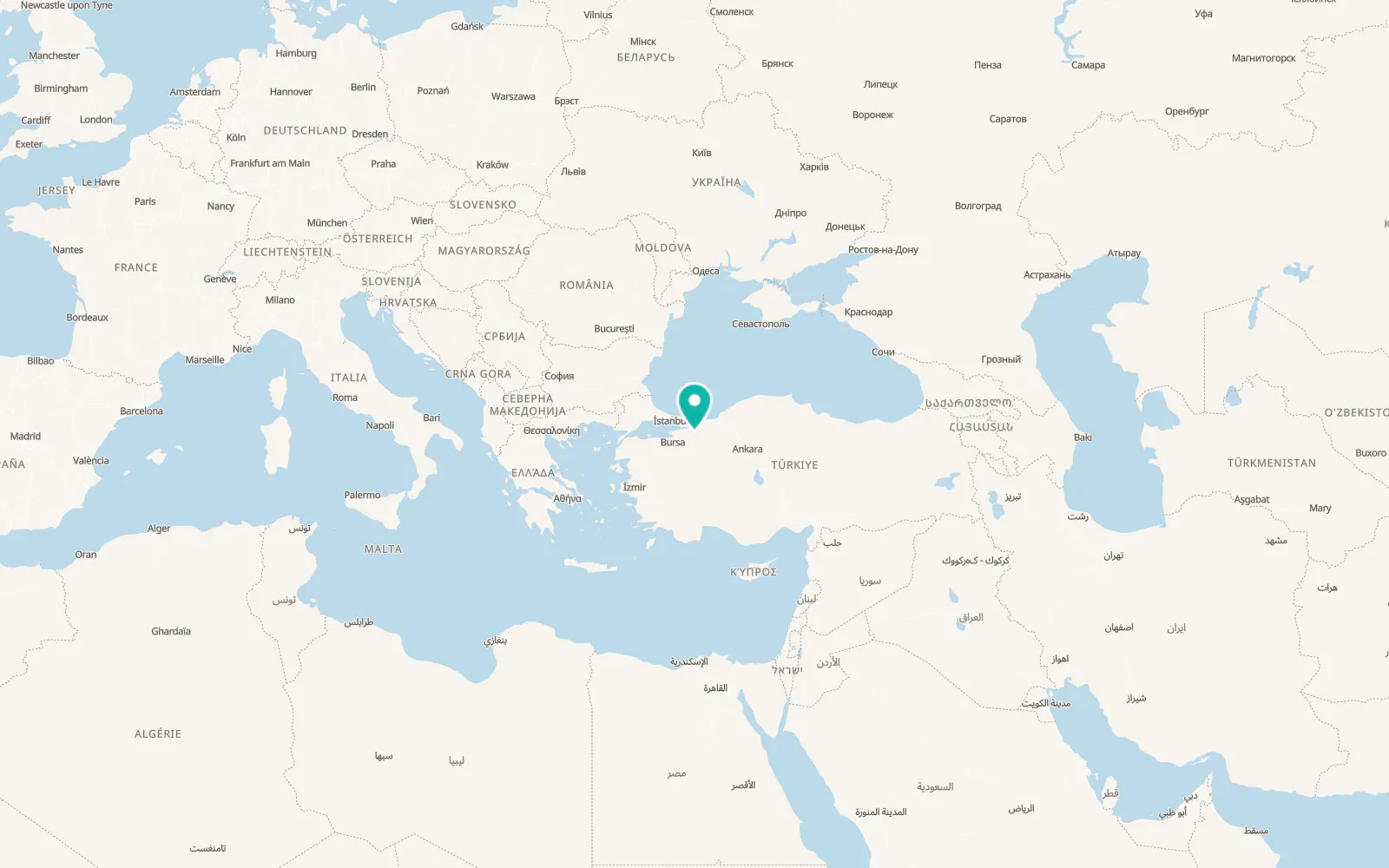 Map of Pamukova