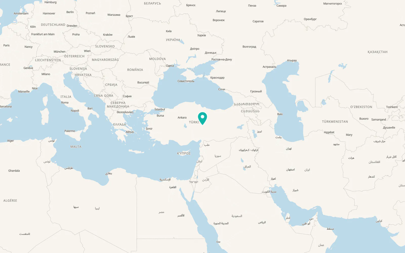 Map of Pınarbaşı