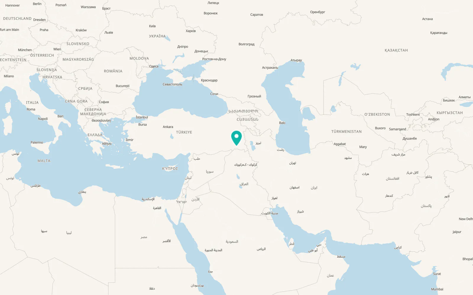 Map of Pirinçli