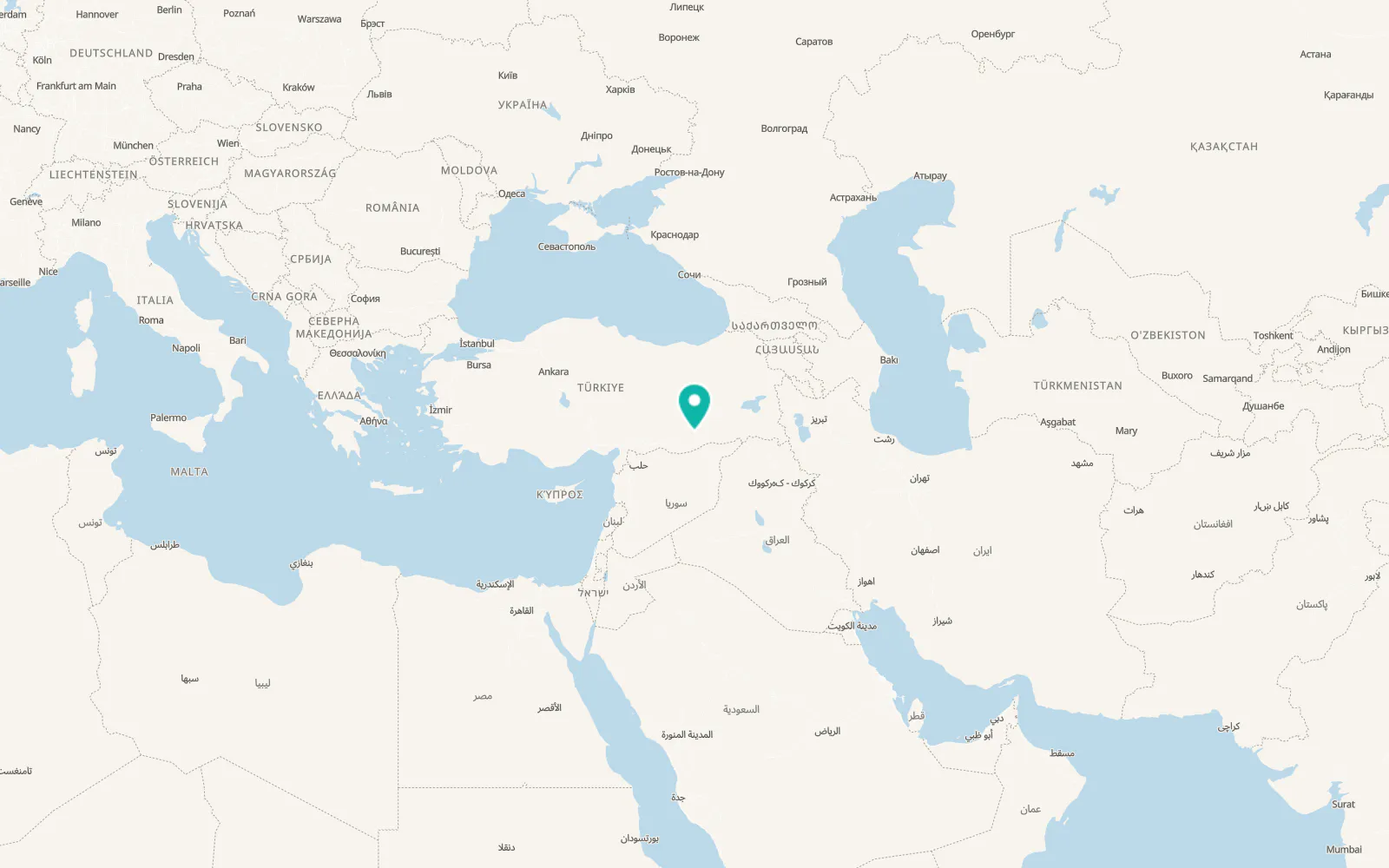 Map of Pirinçli