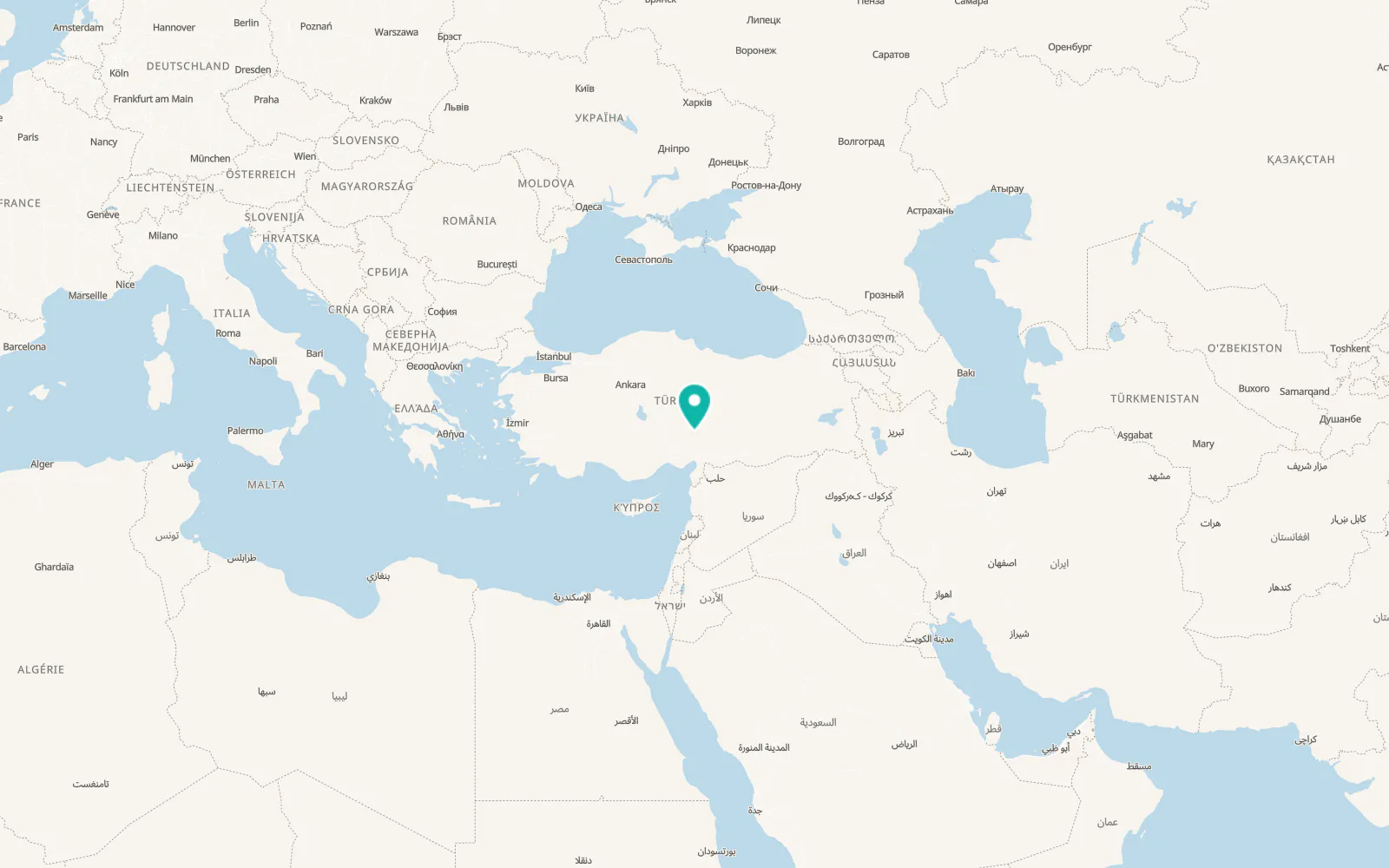 Map of Saimbeyli