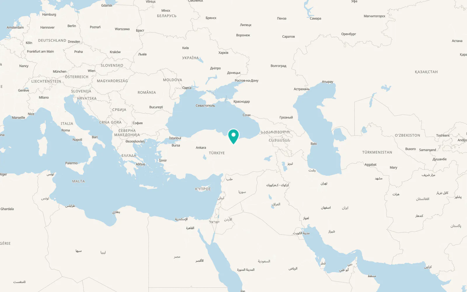 Map of Şerefiye