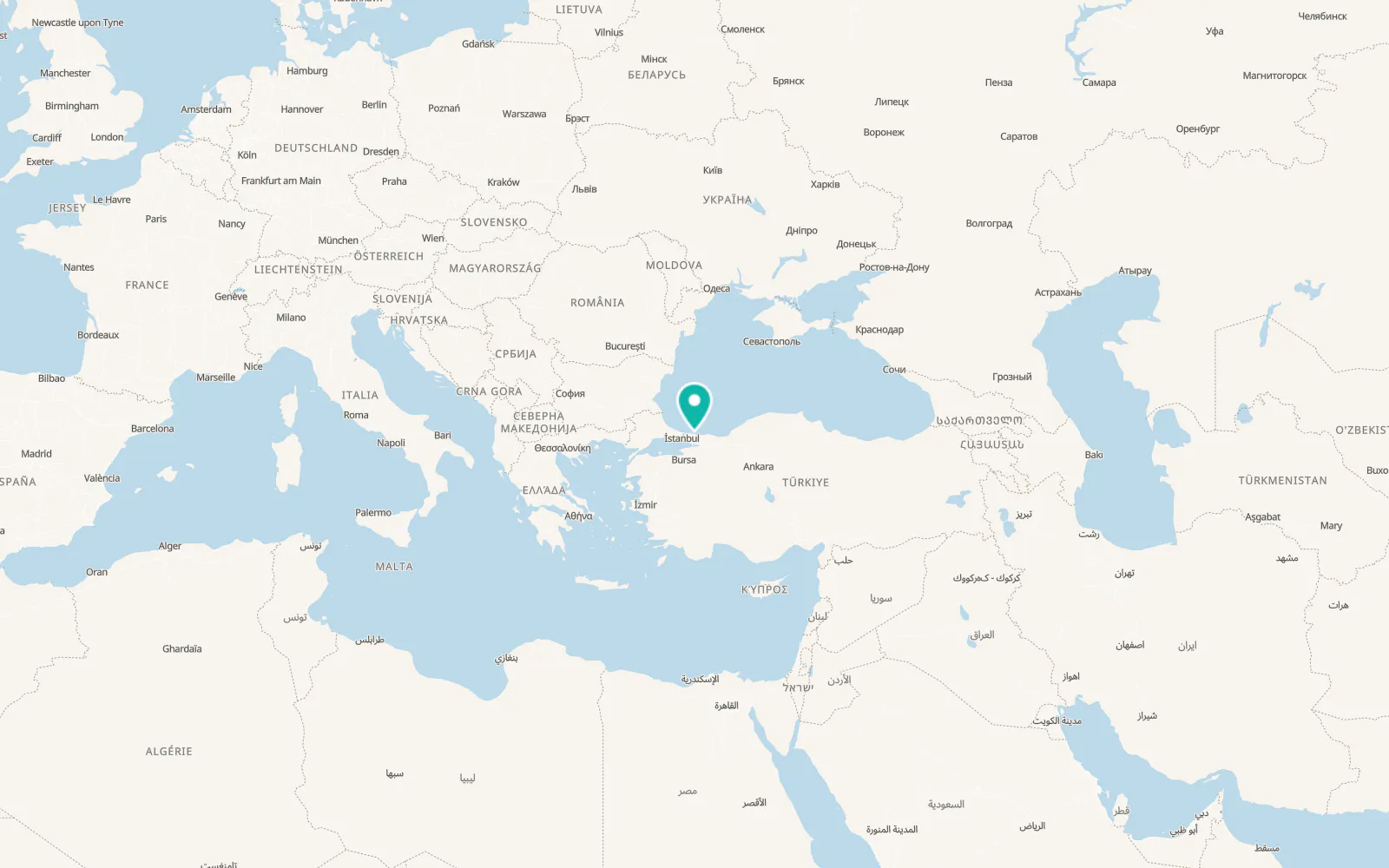 Map of Şile