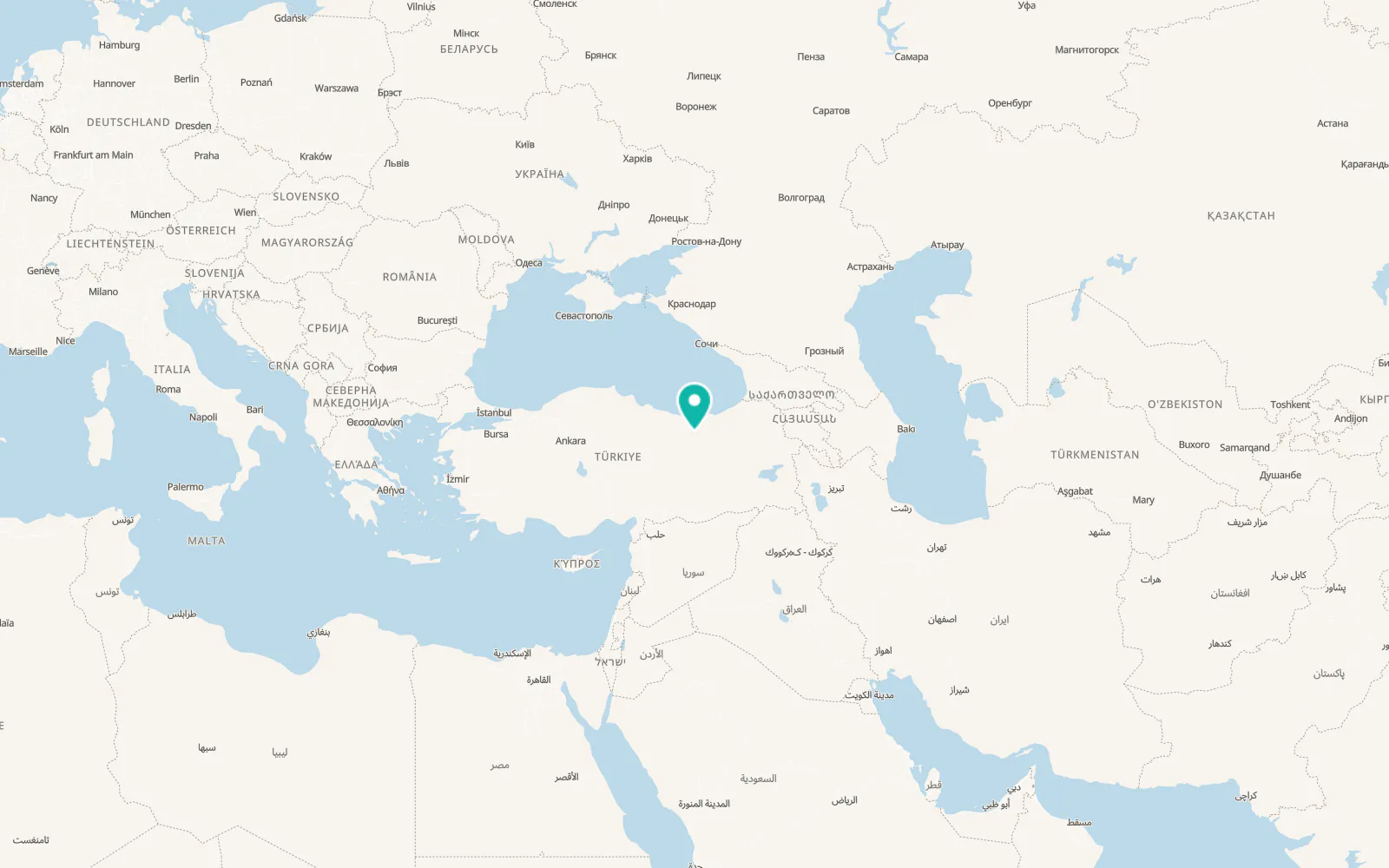 Map of Şiran