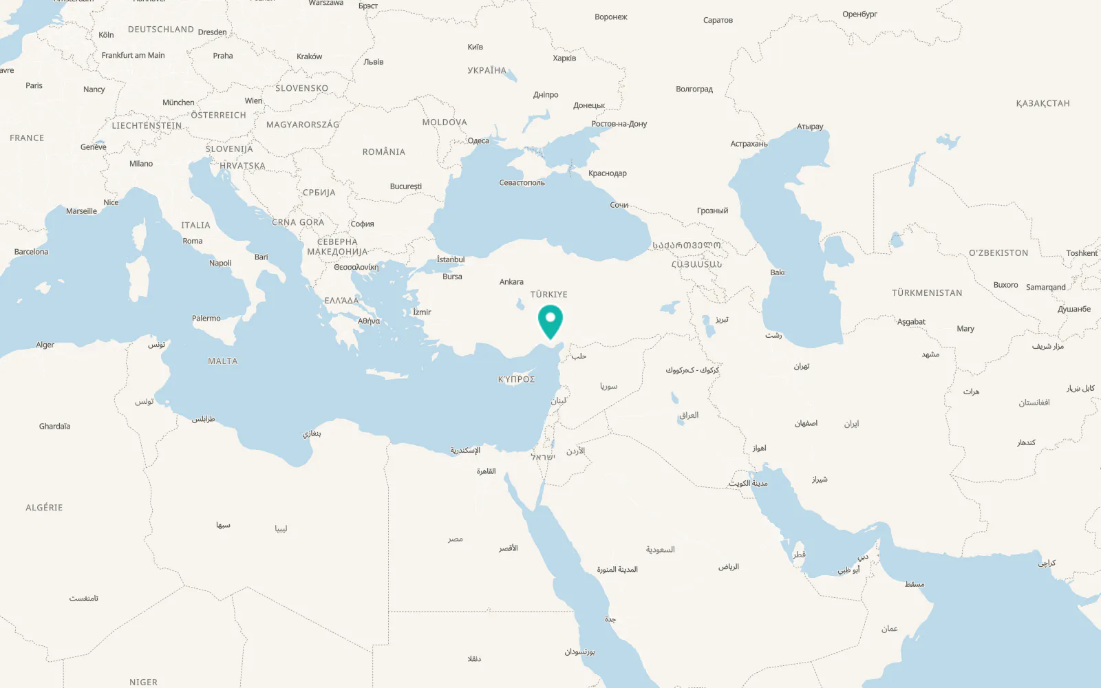 Map of Solaklı