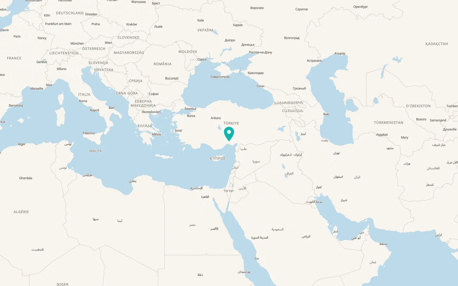 Map of Tarsus