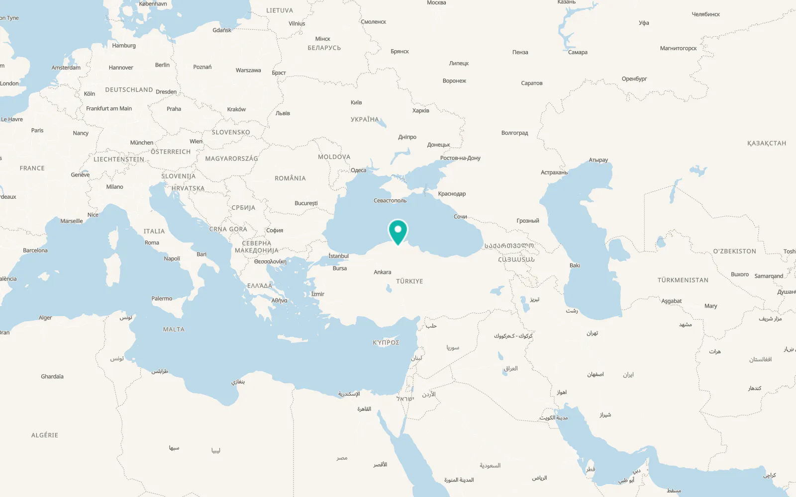 Map of Taşköprü