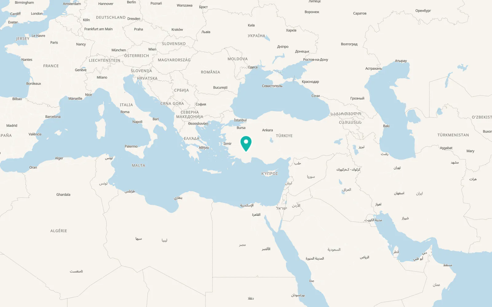 Map of Tefenni