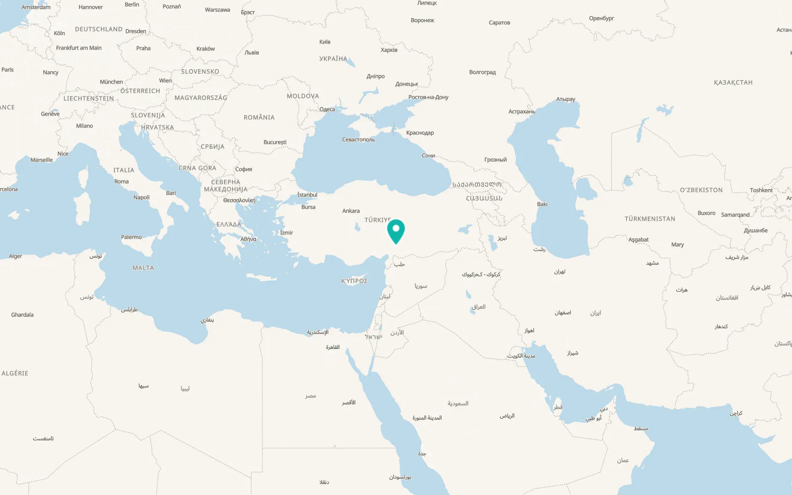 Map of Türkoğlu
