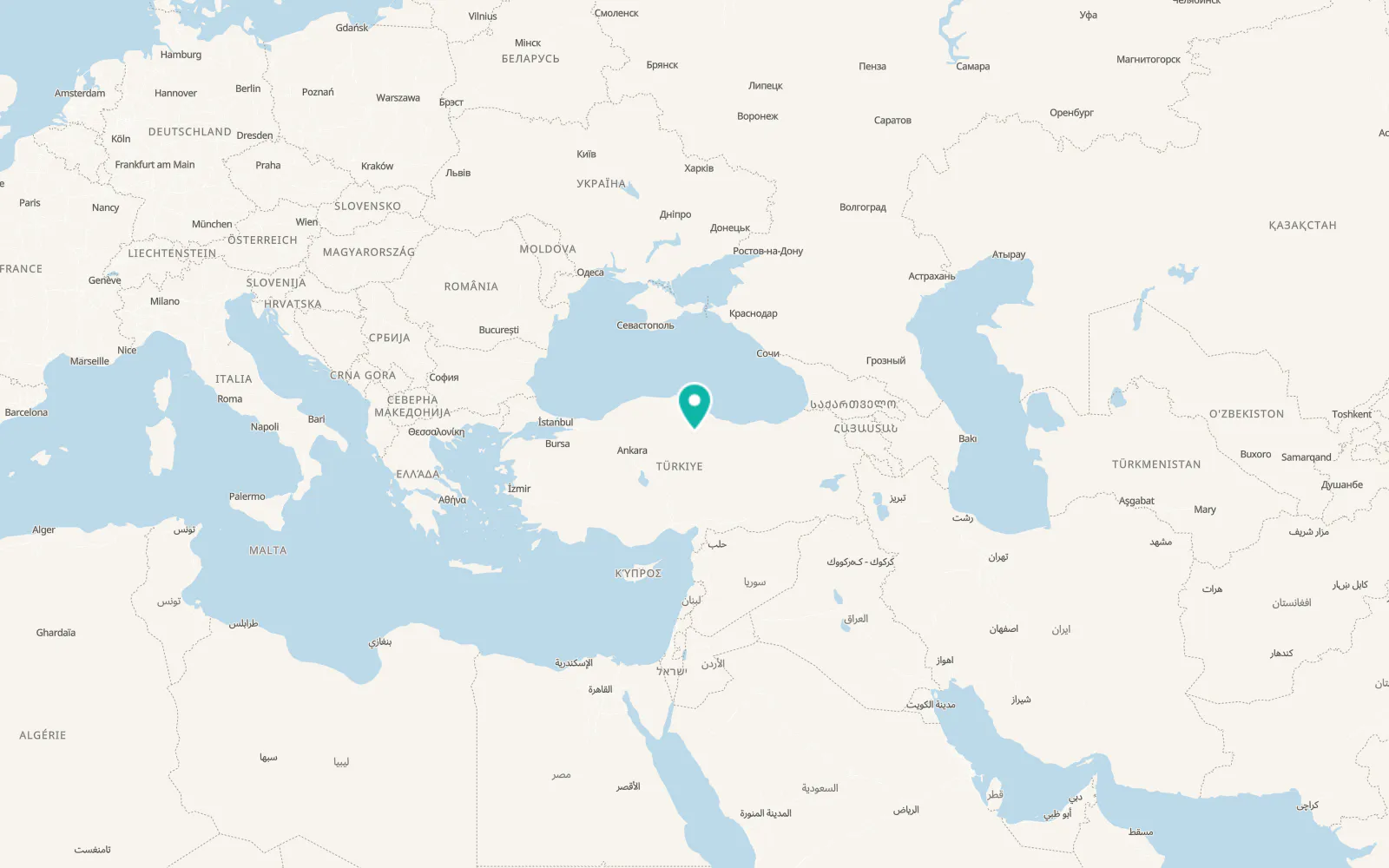 Map of Uygur